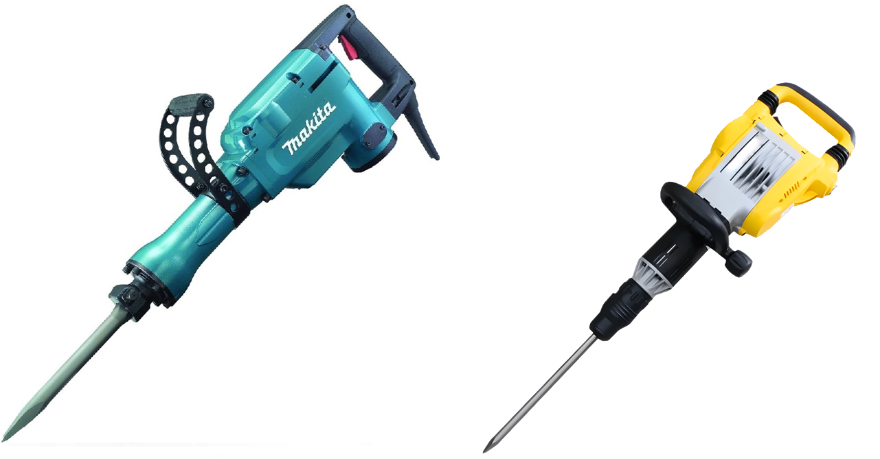 Martelete e rompedor de concreto para locação em José Bonifácio - SP, marcas Makita e Dewalt